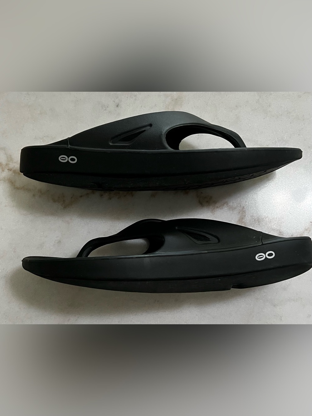 Oofos OOriginal Sport Recovery Thong Sandals Black  M 8 W 10